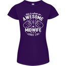 This Is What an Awesome Midwife Looks Like Womens Petite Cut T-Shirt Purple