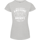 This Is What an Awesome Midwife Looks Like Womens Petite Cut T-Shirt Sports Grey