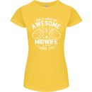 This Is What an Awesome Midwife Looks Like Womens Petite Cut T-Shirt Yellow