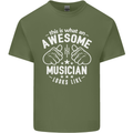 This Is What an Awesome Musician Looks Like Mens Cotton T-Shirt Tee Top Military Green