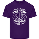 This Is What an Awesome Musician Looks Like Mens Cotton T-Shirt Tee Top Purple