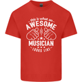 This Is What an Awesome Musician Looks Like Mens Cotton T-Shirt Tee Top Red