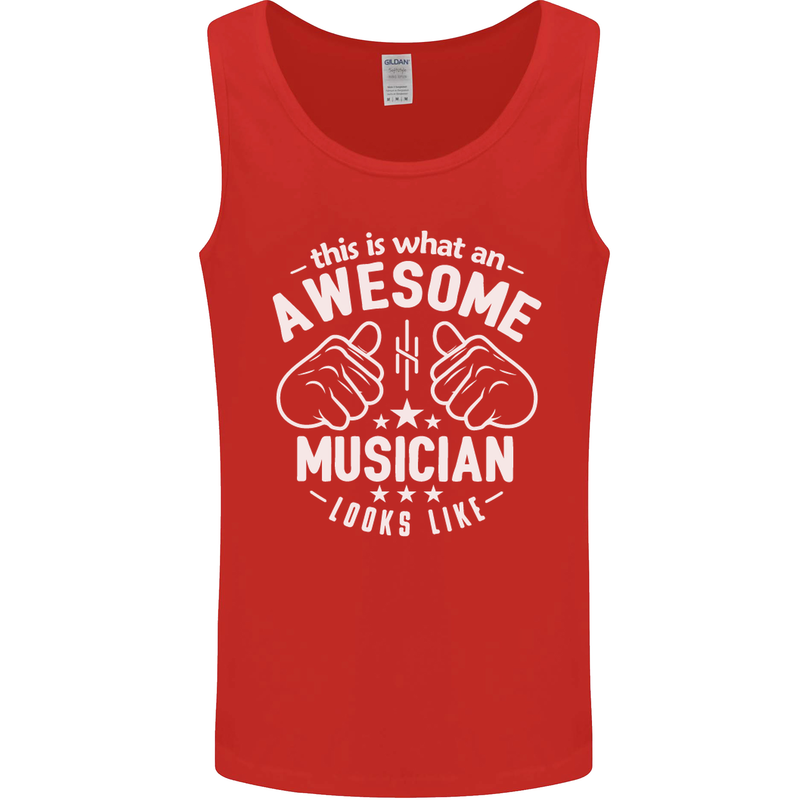 This Is What an Awesome Musician Looks Like Mens Vest Tank Top Red