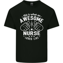 This Is What an Awesome Nurse Looks Like Mens Cotton T-Shirt Tee Top Black