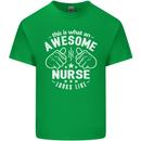 This Is What an Awesome Nurse Looks Like Mens Cotton T-Shirt Tee Top Irish Green