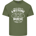 This Is What an Awesome Nurse Looks Like Mens Cotton T-Shirt Tee Top Military Green