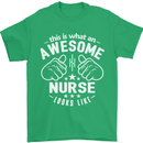 This Is What an Awesome Nurse Looks Like Mens T-Shirt Cotton Gildan Irish Green