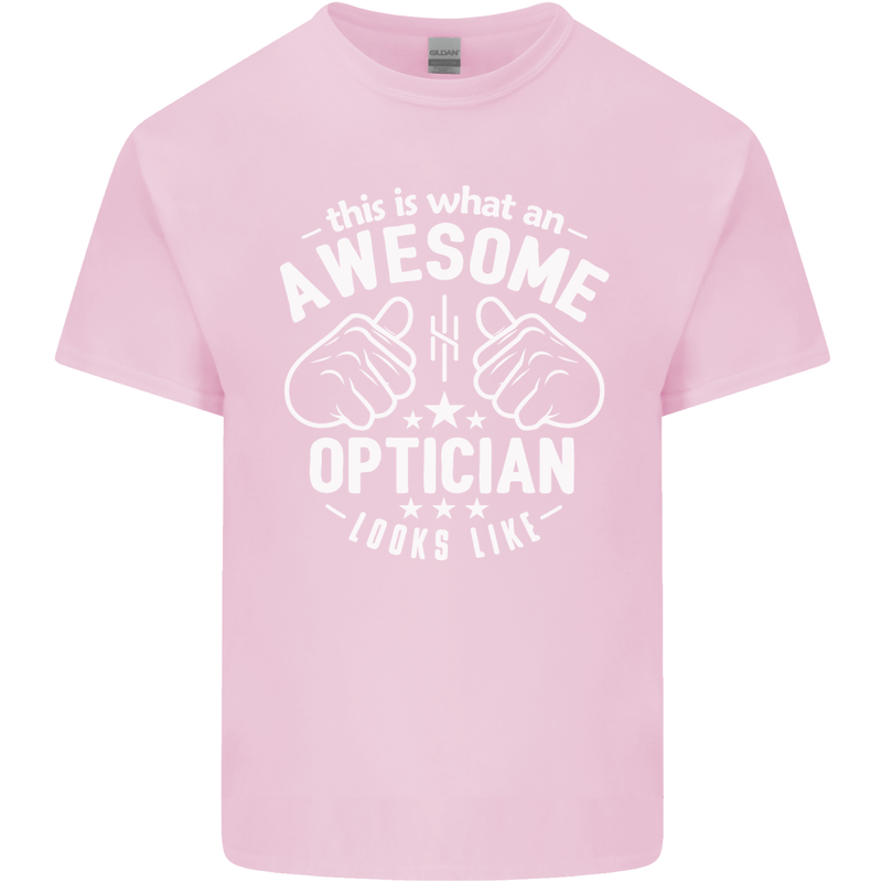 This Is What an Awesome Optician Looks Like Mens Cotton T-Shirt Tee Top Light Pink