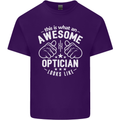 This Is What an Awesome Optician Looks Like Mens Cotton T-Shirt Tee Top Purple