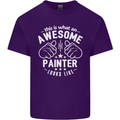 This Is What an Awesome Painter Looks Like Mens Cotton T-Shirt Tee Top Purple