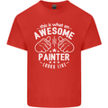 This Is What an Awesome Painter Looks Like Mens Cotton T-Shirt Tee Top Red