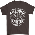 This Is What an Awesome Painter Looks Like Mens T-Shirt Cotton Gildan Dark Chocolate