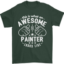 This Is What an Awesome Painter Looks Like Mens T-Shirt Cotton Gildan Forest Green
