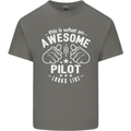 This Is What an Awesome Pilot Looks Like Mens Cotton T-Shirt Tee Top Charcoal