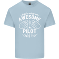 This Is What an Awesome Pilot Looks Like Mens Cotton T-Shirt Tee Top Light Blue