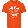 This Is What an Awesome Pilot Looks Like Mens Cotton T-Shirt Tee Top Orange