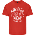 This Is What an Awesome Pilot Looks Like Mens Cotton T-Shirt Tee Top Red