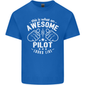 This Is What an Awesome Pilot Looks Like Mens Cotton T-Shirt Tee Top Royal Blue