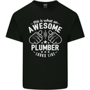 This Is What an Awesome Plumber Looks Like Mens Cotton T-Shirt Tee Top Black