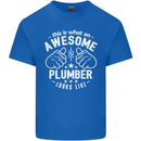 This Is What an Awesome Plumber Looks Like Mens Cotton T-Shirt Tee Top Royal Blue