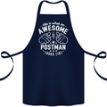 This Is What an Awesome Postman Looks Like Cotton Apron 100% Organic Navy Blue