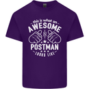 This Is What an Awesome Postman Looks Like Mens Cotton T-Shirt Tee Top Purple