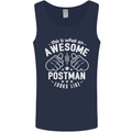 This Is What an Awesome Postman Looks Like Mens Vest Tank Top Navy Blue