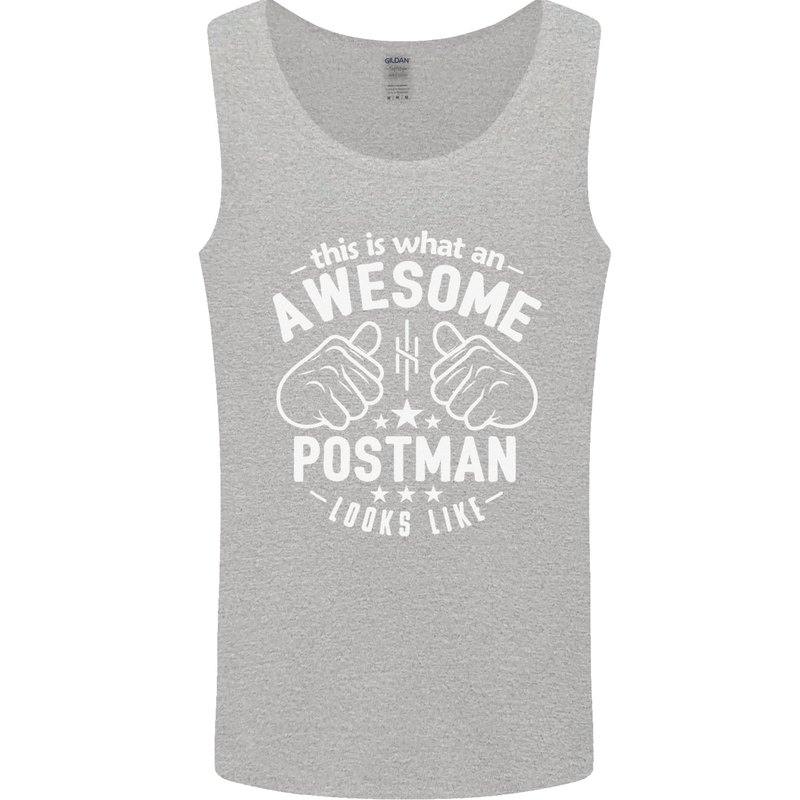 This Is What an Awesome Postman Looks Like Mens Vest Tank Top Sports Grey