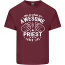 This Is What an Awesome Priest Looks Like Mens Cotton T-Shirt Tee Top Maroon