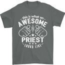 This Is What an Awesome Priest Looks Like Mens T-Shirt Cotton Gildan Charcoal