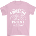 This Is What an Awesome Priest Looks Like Mens T-Shirt Cotton Gildan Light Pink