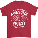 This Is What an Awesome Priest Looks Like Mens T-Shirt Cotton Gildan Red