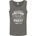 This Is What an Awesome Priest Looks Like Mens Vest Tank Top Charcoal