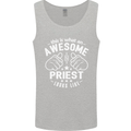 This Is What an Awesome Priest Looks Like Mens Vest Tank Top Sports Grey