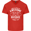This Is What an Awesome Referee Looks Like Mens V-Neck Cotton T-Shirt Red