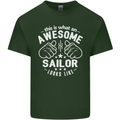 This Is What an Awesome Sailor Looks Like Mens Cotton T-Shirt Tee Top Forest Green