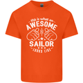 This Is What an Awesome Sailor Looks Like Mens Cotton T-Shirt Tee Top Orange