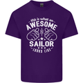 This Is What an Awesome Sailor Looks Like Mens Cotton T-Shirt Tee Top Purple