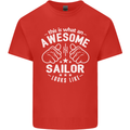 This Is What an Awesome Sailor Looks Like Mens Cotton T-Shirt Tee Top Red