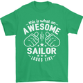 This Is What an Awesome Sailor Looks Like Mens T-Shirt Cotton Gildan Irish Green