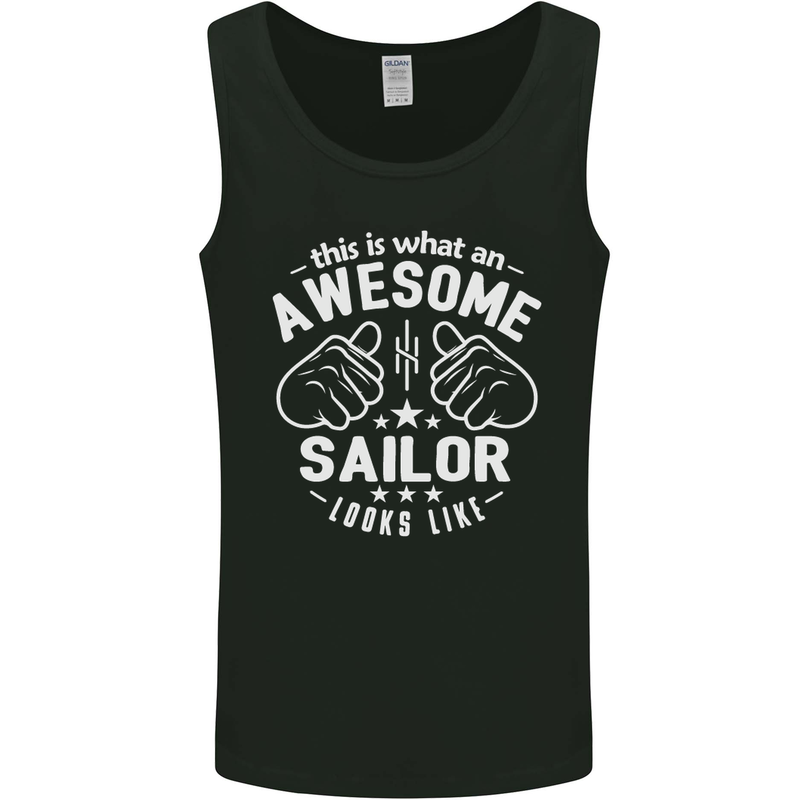 This Is What an Awesome Sailor Looks Like Mens Vest Tank Top Black