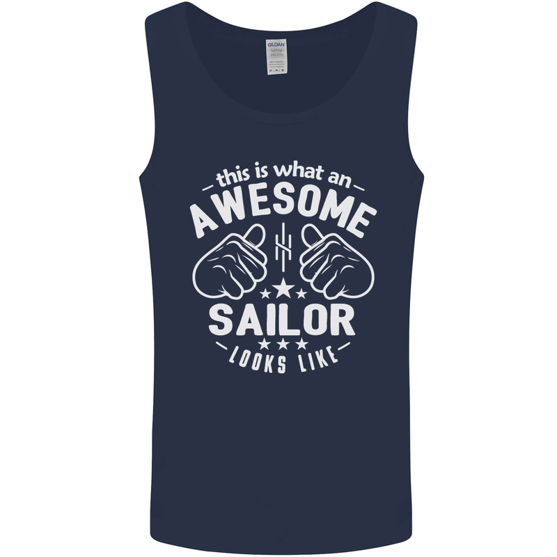 This Is What an Awesome Sailor Looks Like Mens Vest Tank Top Navy Blue