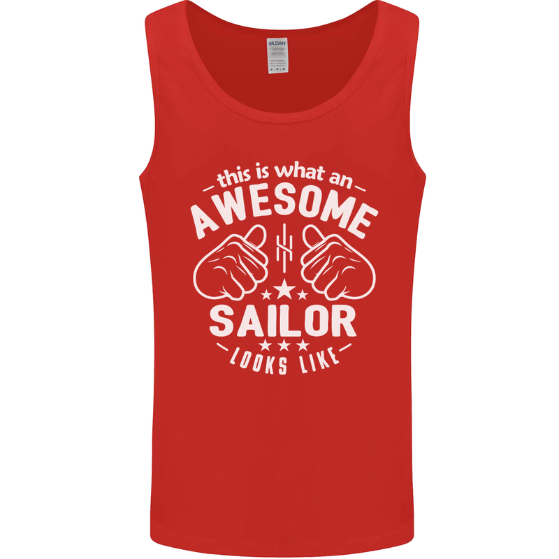 This Is What an Awesome Sailor Looks Like Mens Vest Tank Top Red