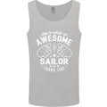 This Is What an Awesome Sailor Looks Like Mens Vest Tank Top Sports Grey