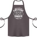 This Is What an Awesome Singer Looks Like Cotton Apron 100% Organic Dark Grey