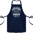 This Is What an Awesome Singer Looks Like Cotton Apron 100% Organic Navy Blue