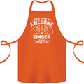 This Is What an Awesome Singer Looks Like Cotton Apron 100% Organic Orange