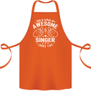 This Is What an Awesome Singer Looks Like Cotton Apron 100% Organic Orange