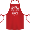 This Is What an Awesome Singer Looks Like Cotton Apron 100% Organic Red