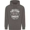 This Is What an Awesome Singer Looks Like Mens 80% Cotton Hoodie Charcoal